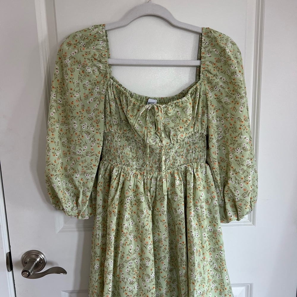 Princess Polly Green Floral Dress